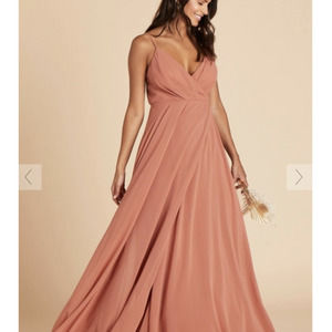 Birdy Grey Kaia Chiffon Terracotta Bridesmaid Dress Size Large